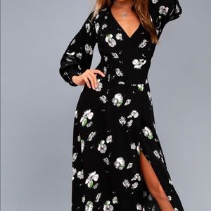 Free People Black Midi Dress